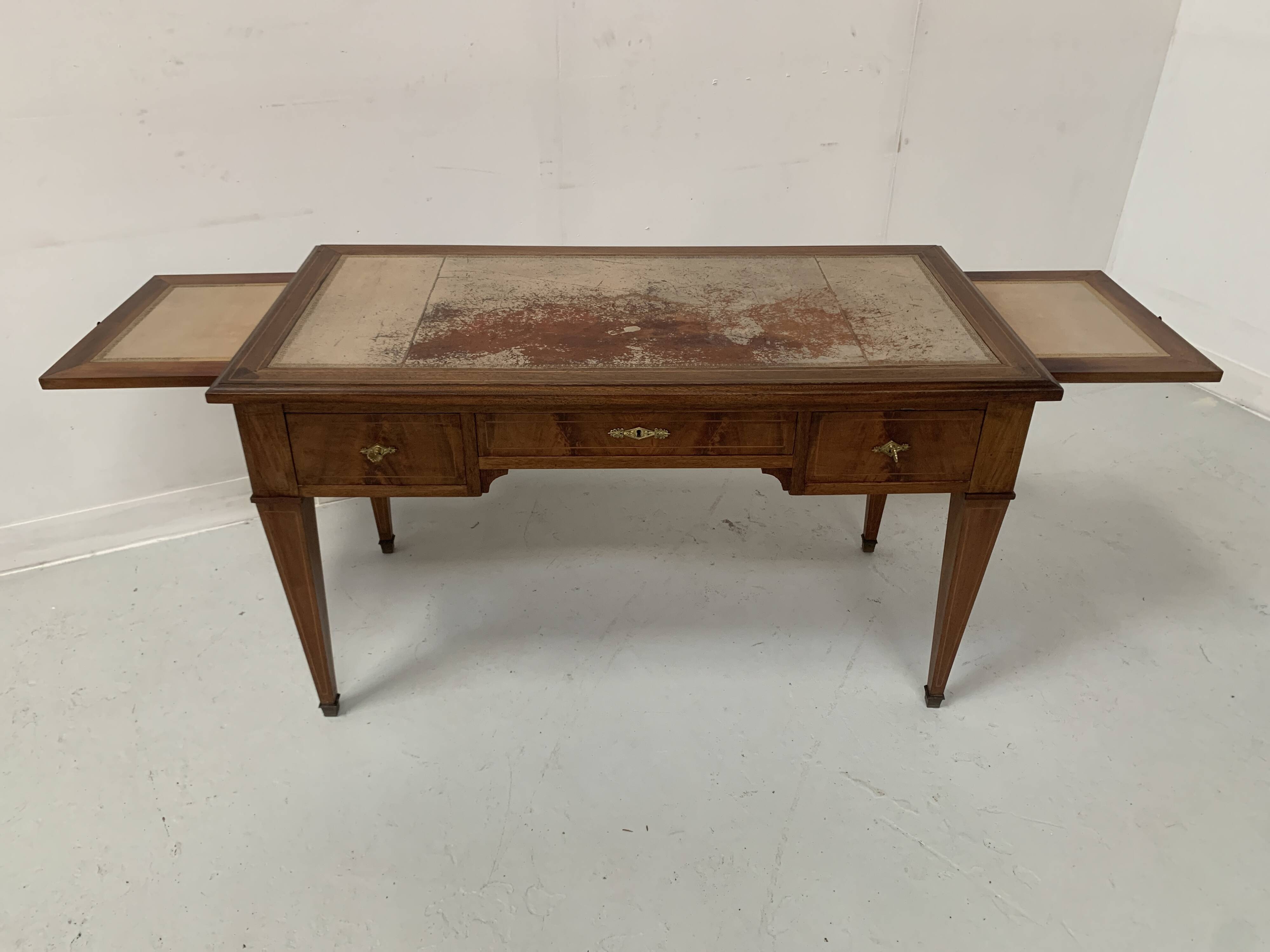 Directoire style desk in mahogany and veneer, 20th century