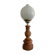 Scandinavian lamp in wood and opaline