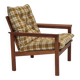 1970s, Danish lounge chair, original condition, furniture wool fabric, teak wood.
