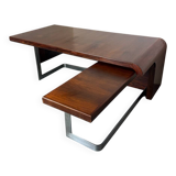 Vintage Danish design mid century wood steel Sibast executive desk