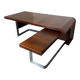 Vintage Danish design mid century wood steel Sibast executive desk
