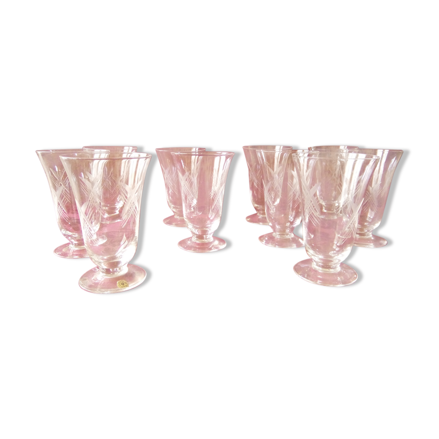 10 cristallerie de sevres wine glasses