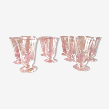 10 cristallerie de sevres wine glasses