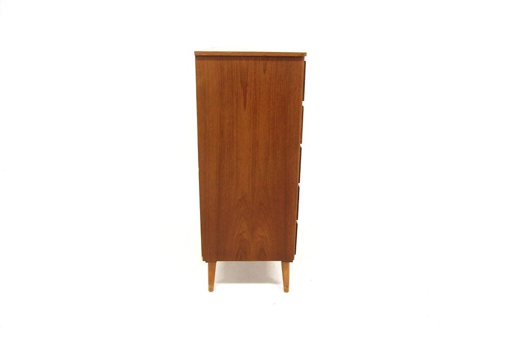 Commode scandinave "tallboy" en teck, Suède, 1950