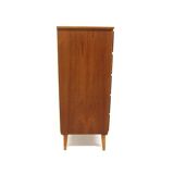 Commode scandinave "tallboy" en teck, Suède, 1950