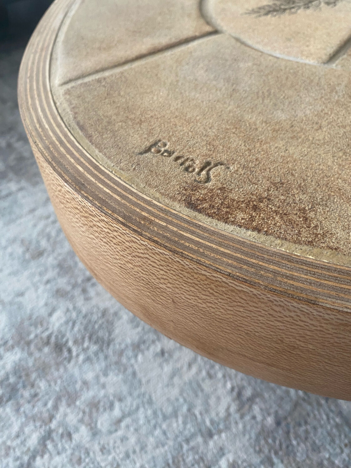 Vintage coffee table signed Barrois