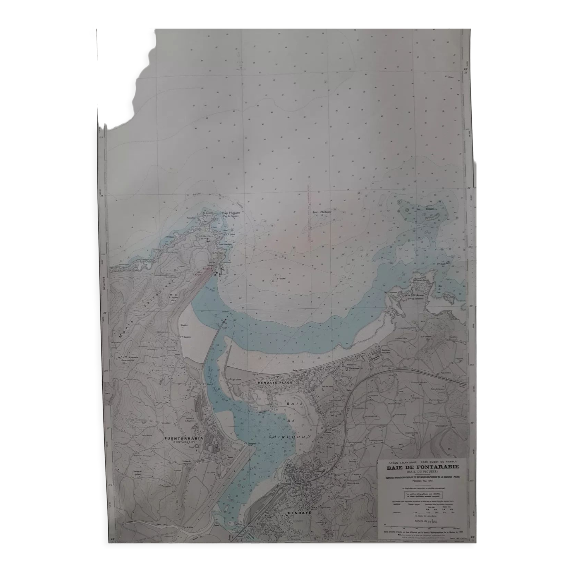 Nautical chart of the Bay of Hendaye