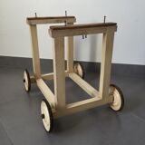 Wicker pram on wheels