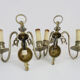 Pair of Dutch wall lamps Flemish 2-branched. Year 40 50
