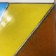 Vitrail décoratif Croix géométrique – Verre coloré artisanal 40 × 57 cm