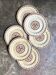 6 Gien flat plates in ecru and brown ironstone