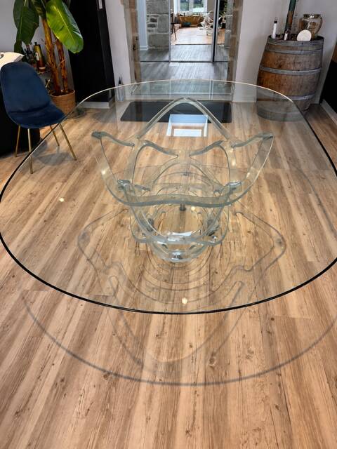 "Néo" dining table in Murano by Tulczinsky