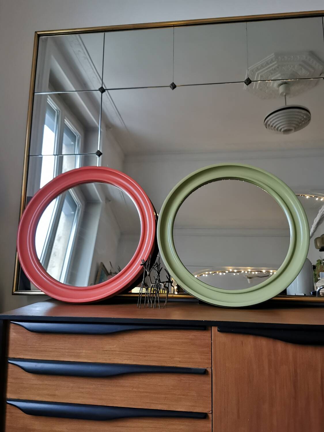 Pair of space age mirrors