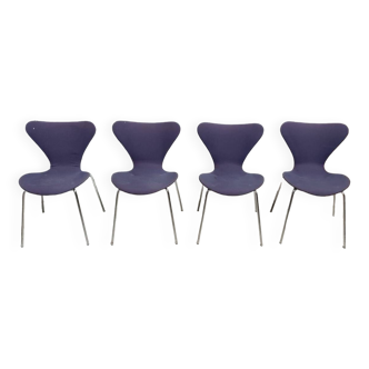 Set of 4 Fritz Hansen Arne Jacobsen butterfly chair