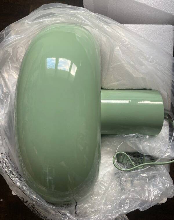 Benjamin office pendant light in green, Monoprix