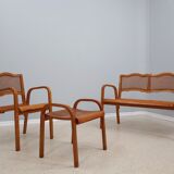 Prodotti living-room set, straw, Vienna, 1940s