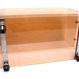 Plexiglas design rolling coffee table