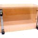 Table basse roulante design en plexiglas