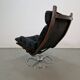 Vintage Black Alcantara Lounge Chair by Bruno Mathsson for Dux, 1960s