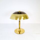 Large Space Age table lamp in brass by Fagerhults, Sweden, 1970s.