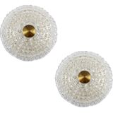 Scandinavian glass ceiling lamp by Carl Fagerlund for Orrefors, Sweden, 1960s