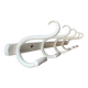 Long porte-manteau en bois courbé blanc