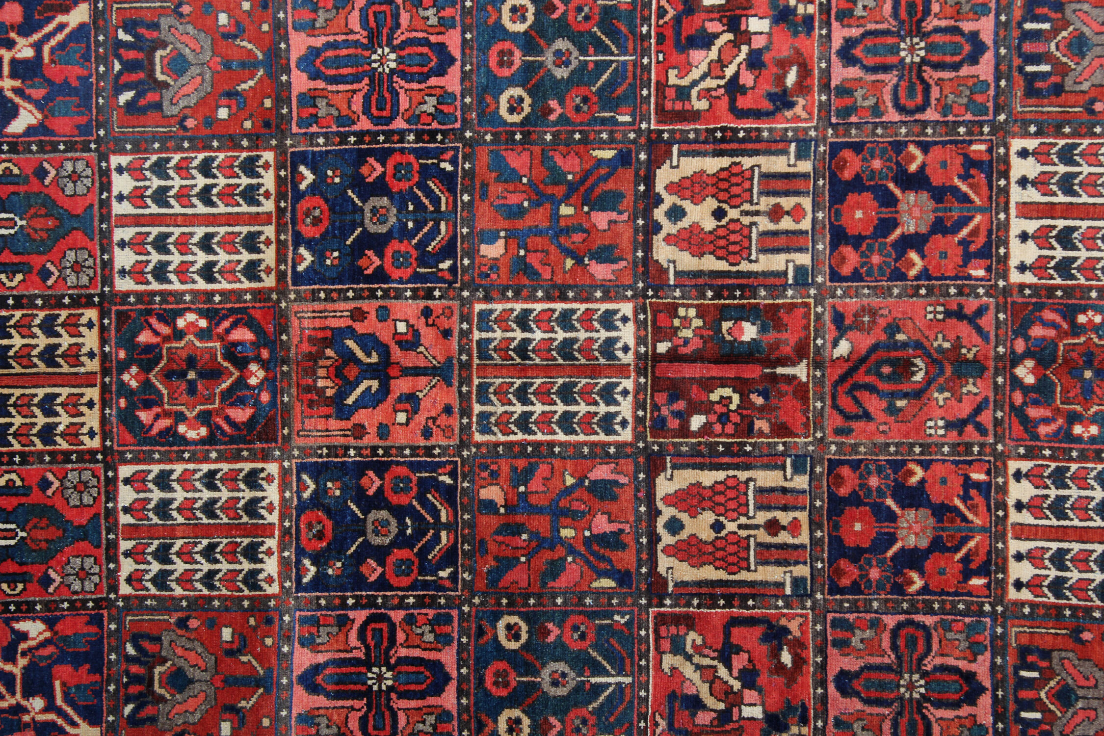 Hand made traditional persian area rug fine red wool carpet 210x279cm