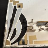 Hand-painted Art Deco beveled mirror - 1930