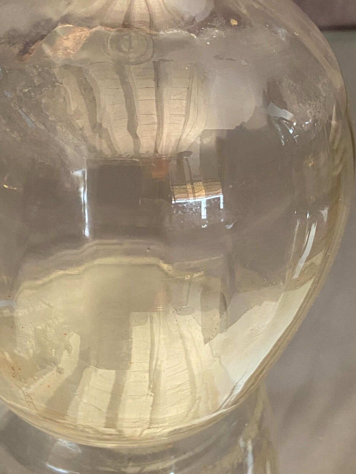 Subtly ribbed crystal carafe 19th century Napoleon III