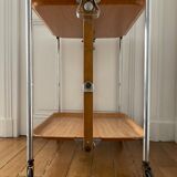 Rolling service table with two trays by Textable, France, circa 1950