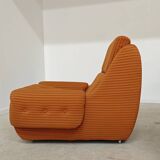 Complete orange salon JITONA in Atlantis Space Age style from the 1970s.