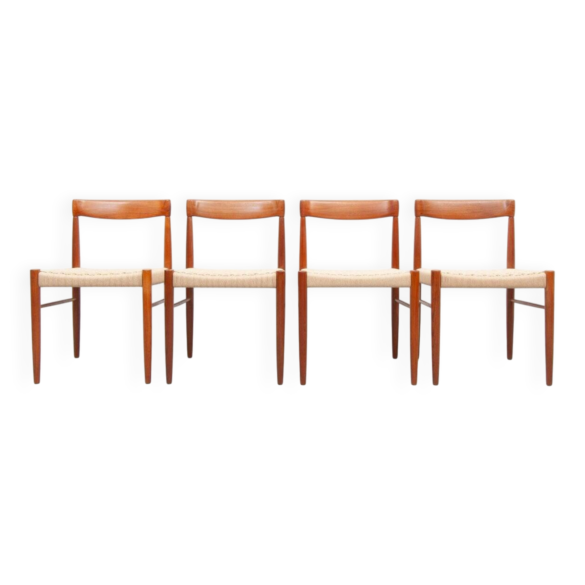 Vintage teak dining chairs by Henry Walter Klein for Bramin, 1960s, set of 4