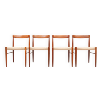Vintage teak dining chairs by Henry Walter Klein for Bramin, 1960s, set of 4