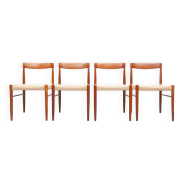 Chaises de salle à manger en teck vintage par Henry Walter Klein pour Bramin, années 1960, ensemble de 4.
