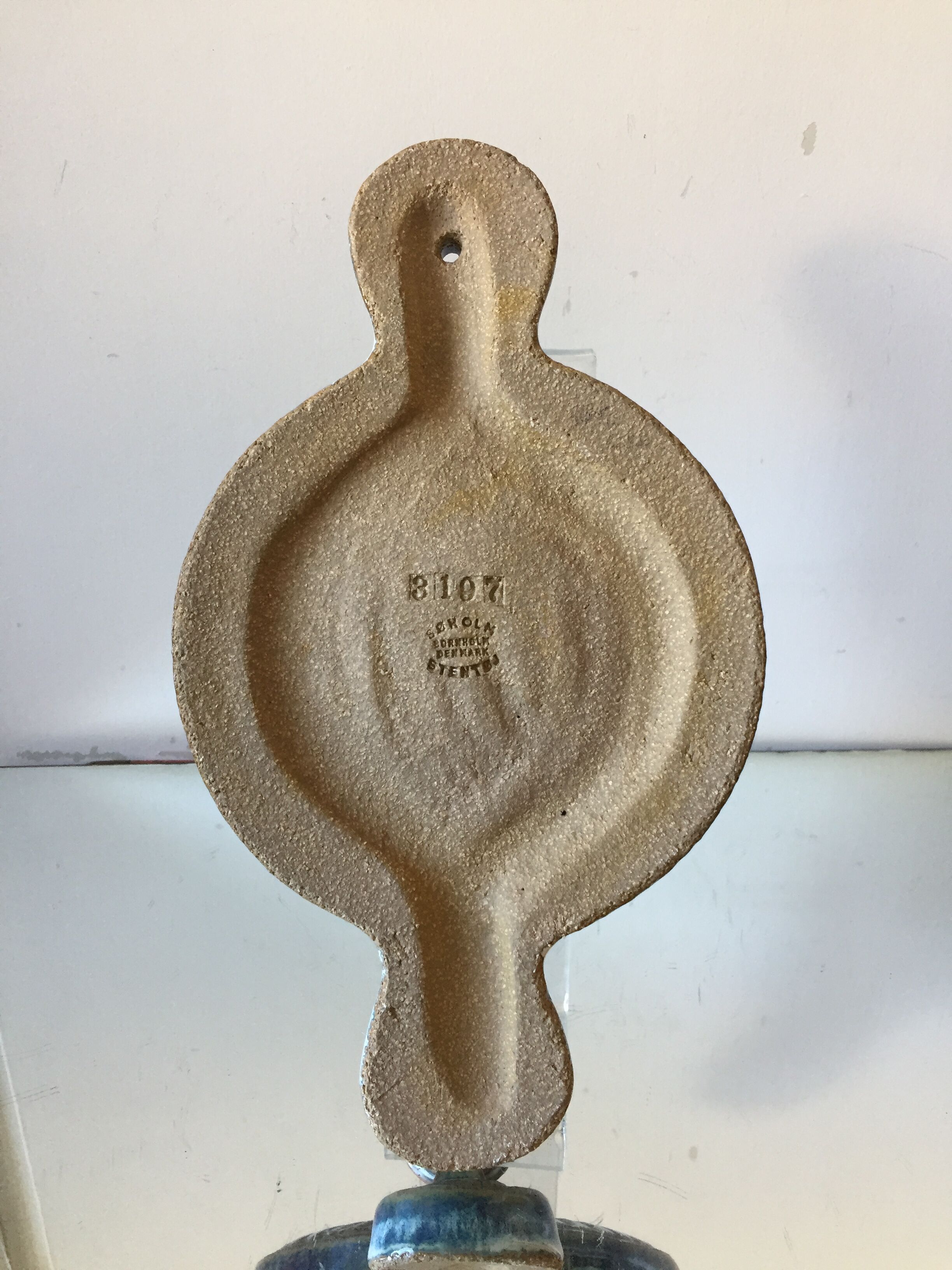 Bougeoir mural en grès de Soholm