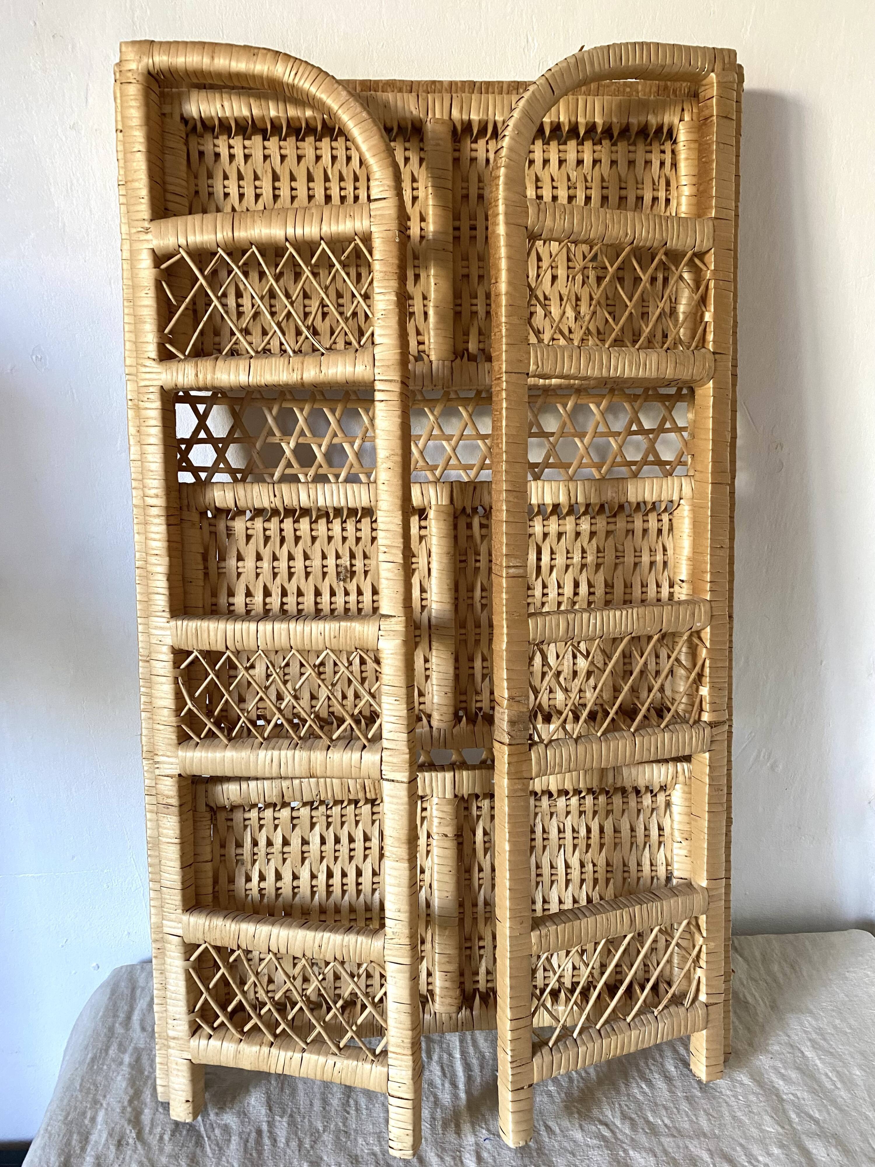 Vintage rattan shelf