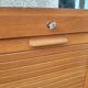 Double wooden cabinet with curtains – vintage industrial furniture