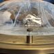Large Hillebrand ceiling light in Murano glass and brass – 1970s