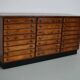 Vintage German pine and oak apothecary cabinet, 1950s