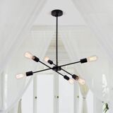 Lustre Spoutnik noir 6 lumières