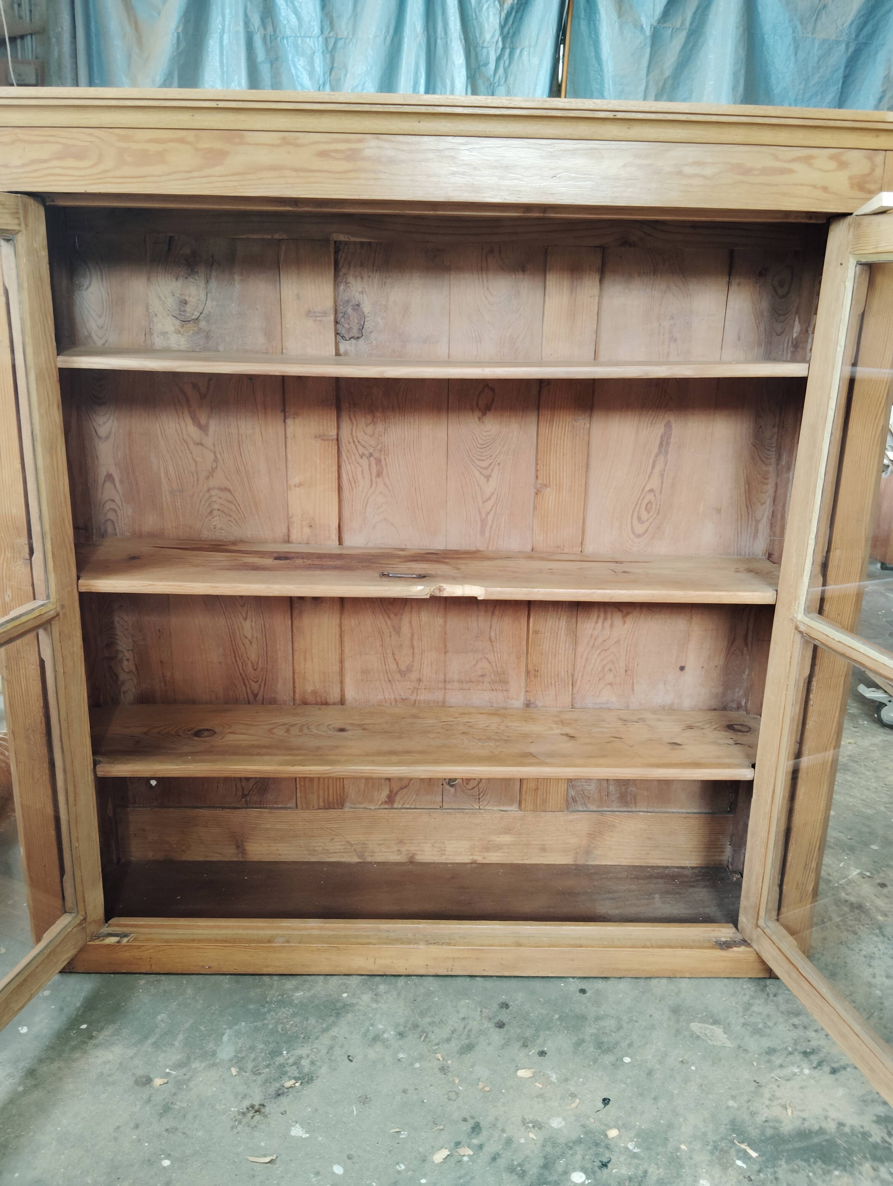 English display cabinet in old pine