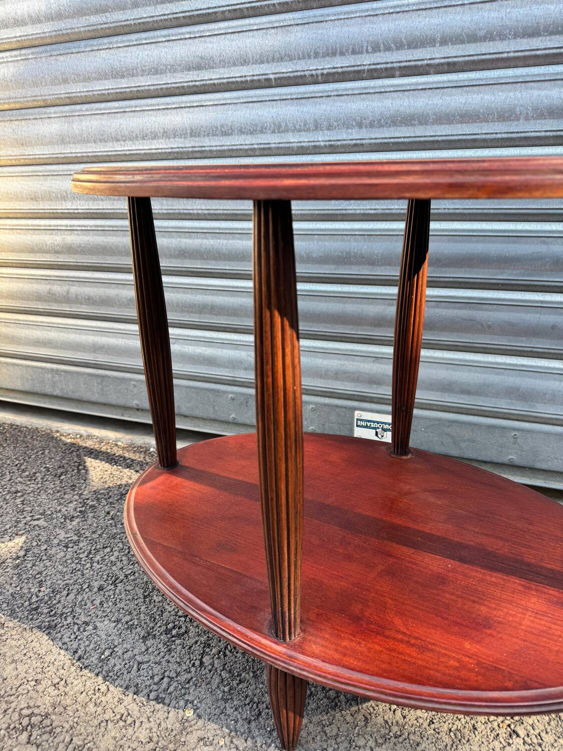 Art Deco coffee table in solid mahogany – 1930s
