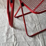 Red folding chairs Talin Italy, 1980