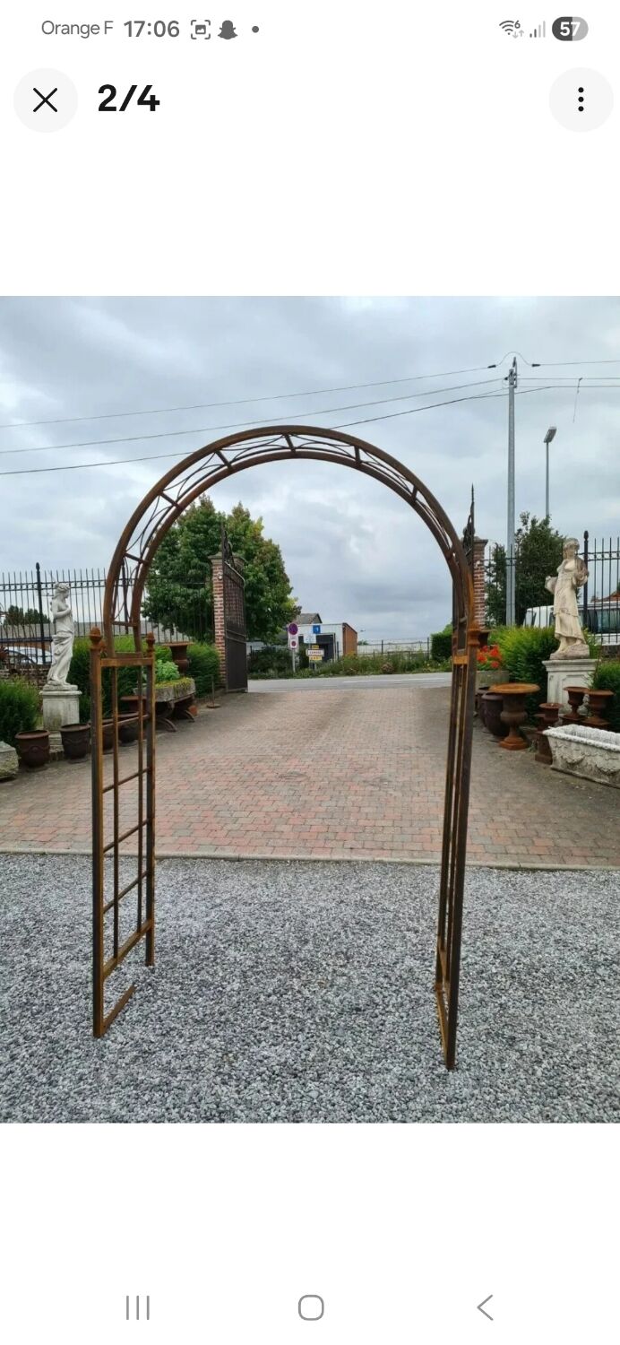 Arche de jardin en fer forgé