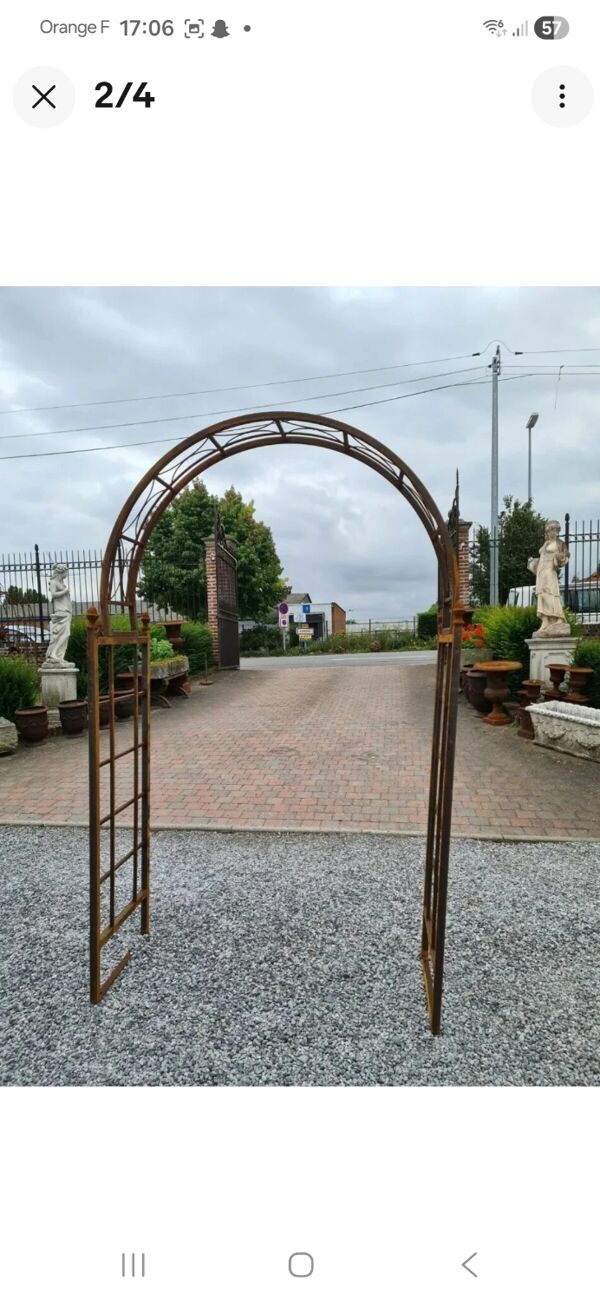Arche de jardin en fer forgé