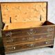 Antique 1903 French wedding chest trunk coffer, 1903 France.