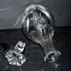 Antique Malmaison Harcourt flat-cut crystal decanter 21cm