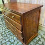 Louis Philippe vintage chest of drawers in solid wood from the 1950s.