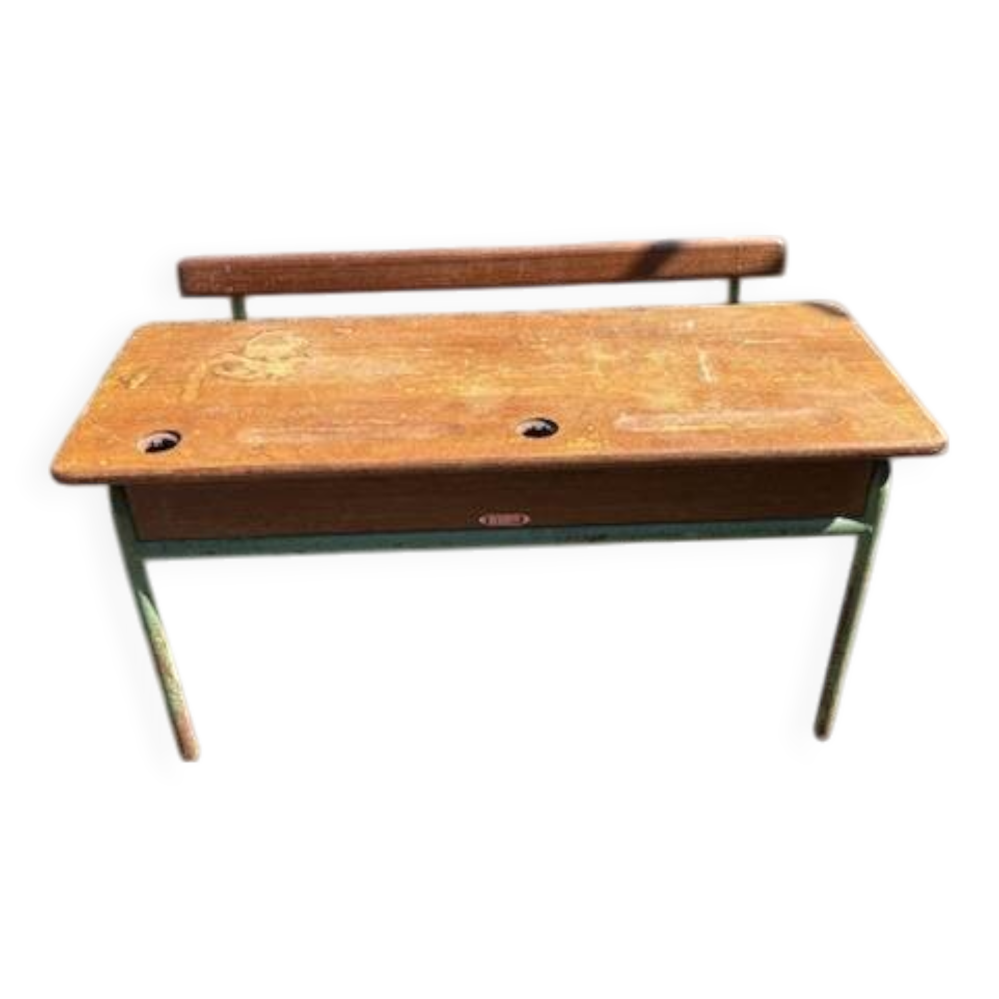 old school desk / 2-seater children's desk / vintage