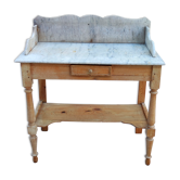 Toilet furniture marble top and pine base